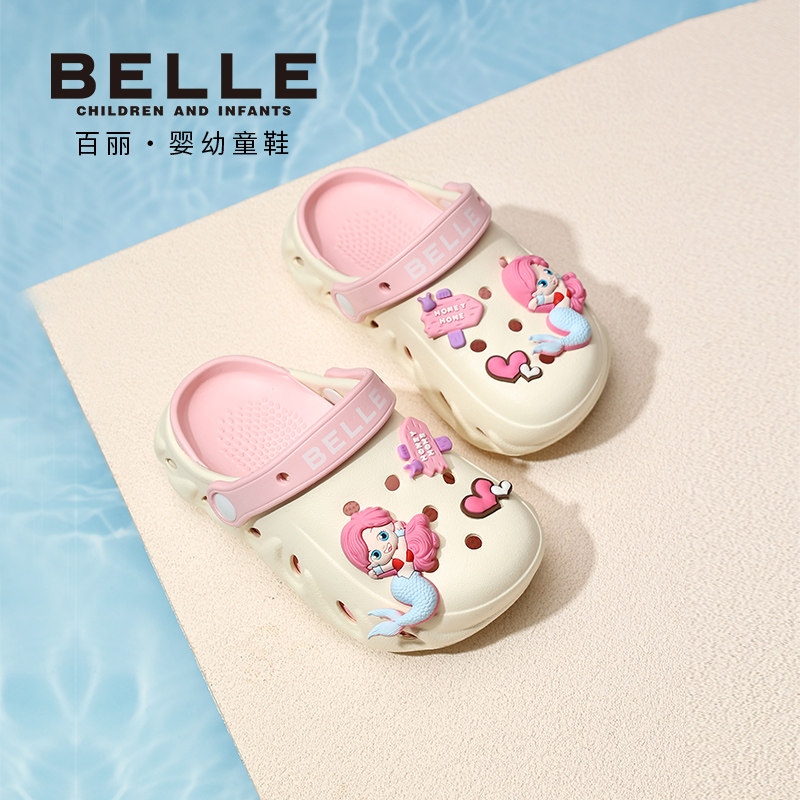 Детская обувь Belle, летняя обувь с дырками для девочек, сандалии с пони Поли для мальчиков, детская обувь с дырками в мультяшном стиле, педали