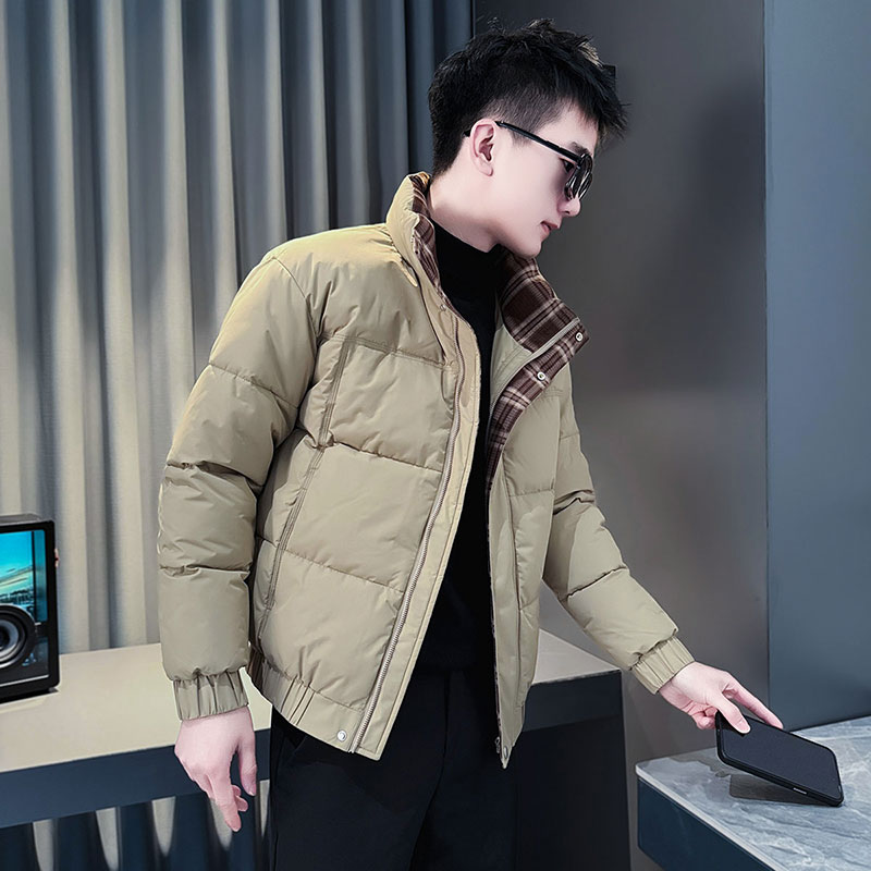 Зимняя брендовая куртка tide, мужская куртка с хлопковой подкладкой, новинка 2025 года, утолщенная теплая мужская короткая куртка с воротником-стойкой и хлопковой подкладкой, короткая куртка tide