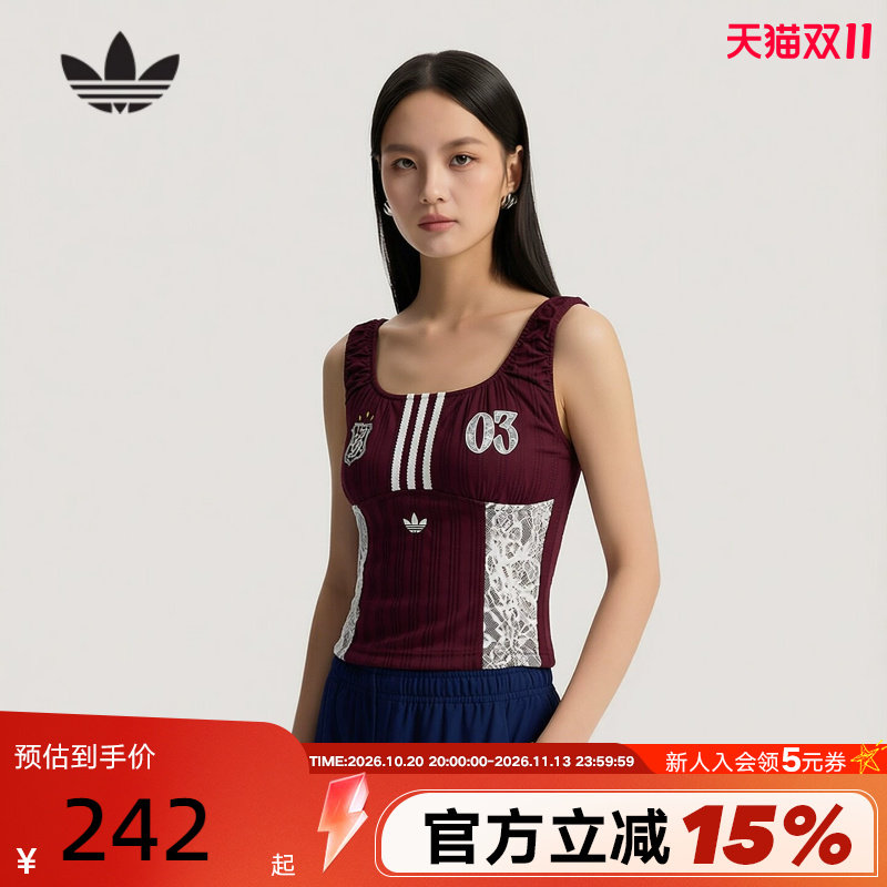 adidas слинг без рукавов Adidas Clover 2026 летний женский мягкий спортивный жилет, приятный к телу, KU4751
