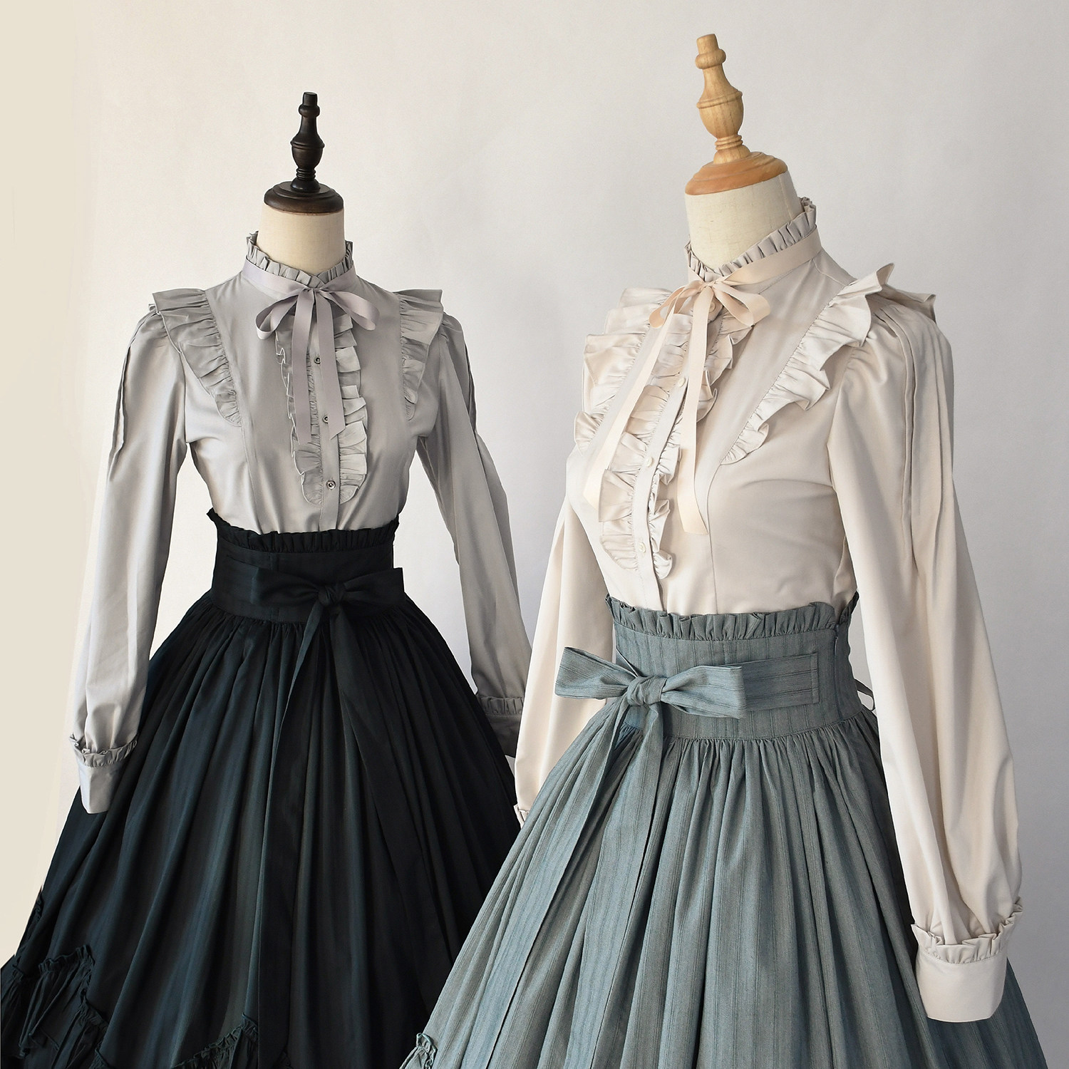 【Super Fast Group Buy】◇Dream Traveler◇ Victorian Retro Style Stand Collar Long Sleeve Shirt