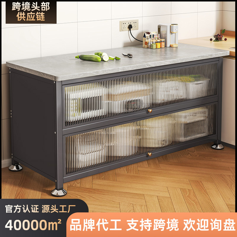 Многослойный боковой шкаф для хранения микроволновой печи бытовой встроенный шкаф для посуды у стены кухонная полка напольный шкаф для хранения