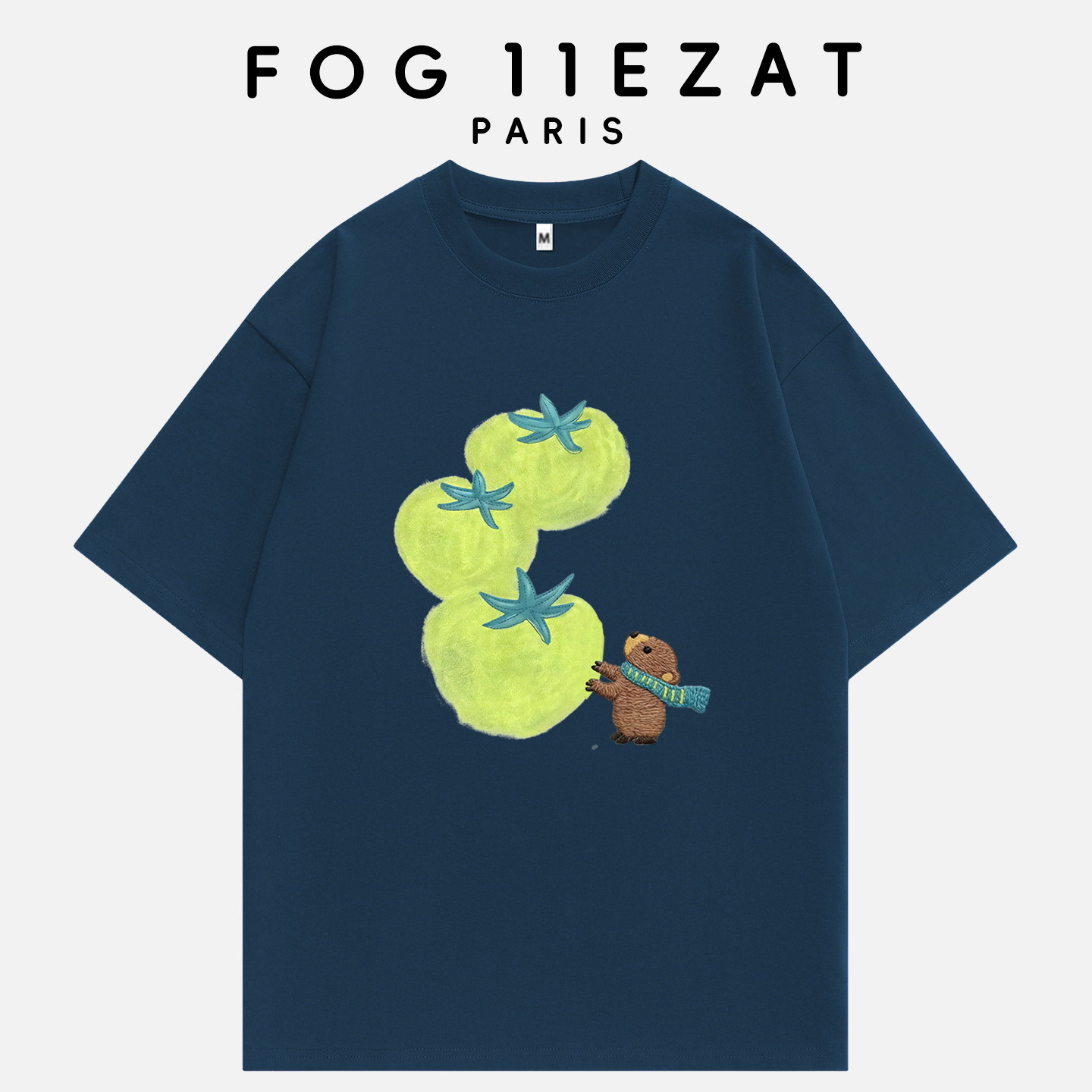 FOG 11EZAT - кобрендовый бренд tide, весенне-летние новинки 2026 года, свободные футболки с круглым вырезом и короткими рукавами, противообрастающие топы для мужчин и женщин