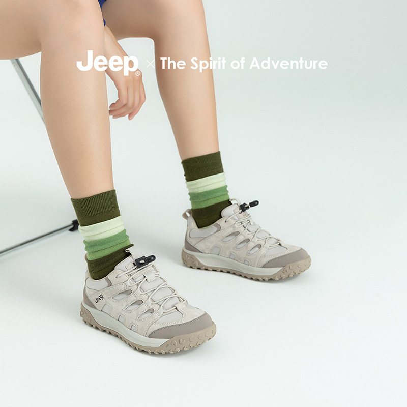 спортивная обувь jeep; женские летние кроссовки; повседневная женская обувь на толстой подошве; цвет белый, серый; уличная походная обувь в стиле ретро в немецком стиле