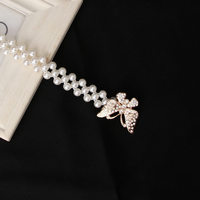 Pearl chain belt, versatile and high-end, rhinestone-embellished butterfly, fashionable and sweet skirt, accessories, waist chain dress