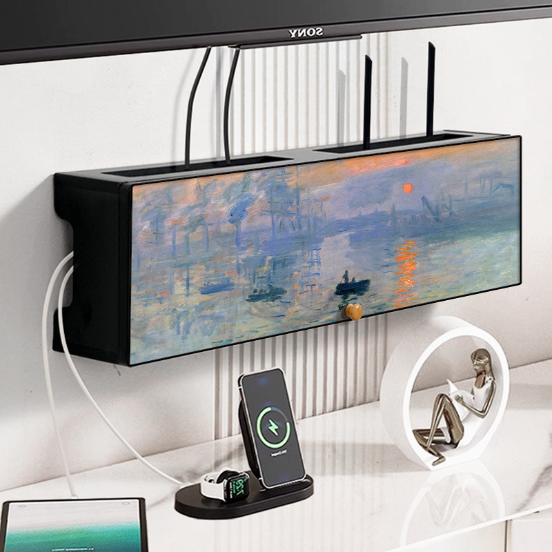 Sunrise impression wifi-роутер ящик для хранения настенный на стене без перфорации ТВ-шкаф телеприставка скрытая стойка