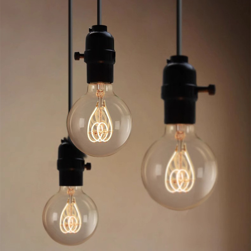 Ретро промышленный стиль ins Edison brown лампа светодиодная витрина магазина одежды кофейня барная стойка маленькая люстра