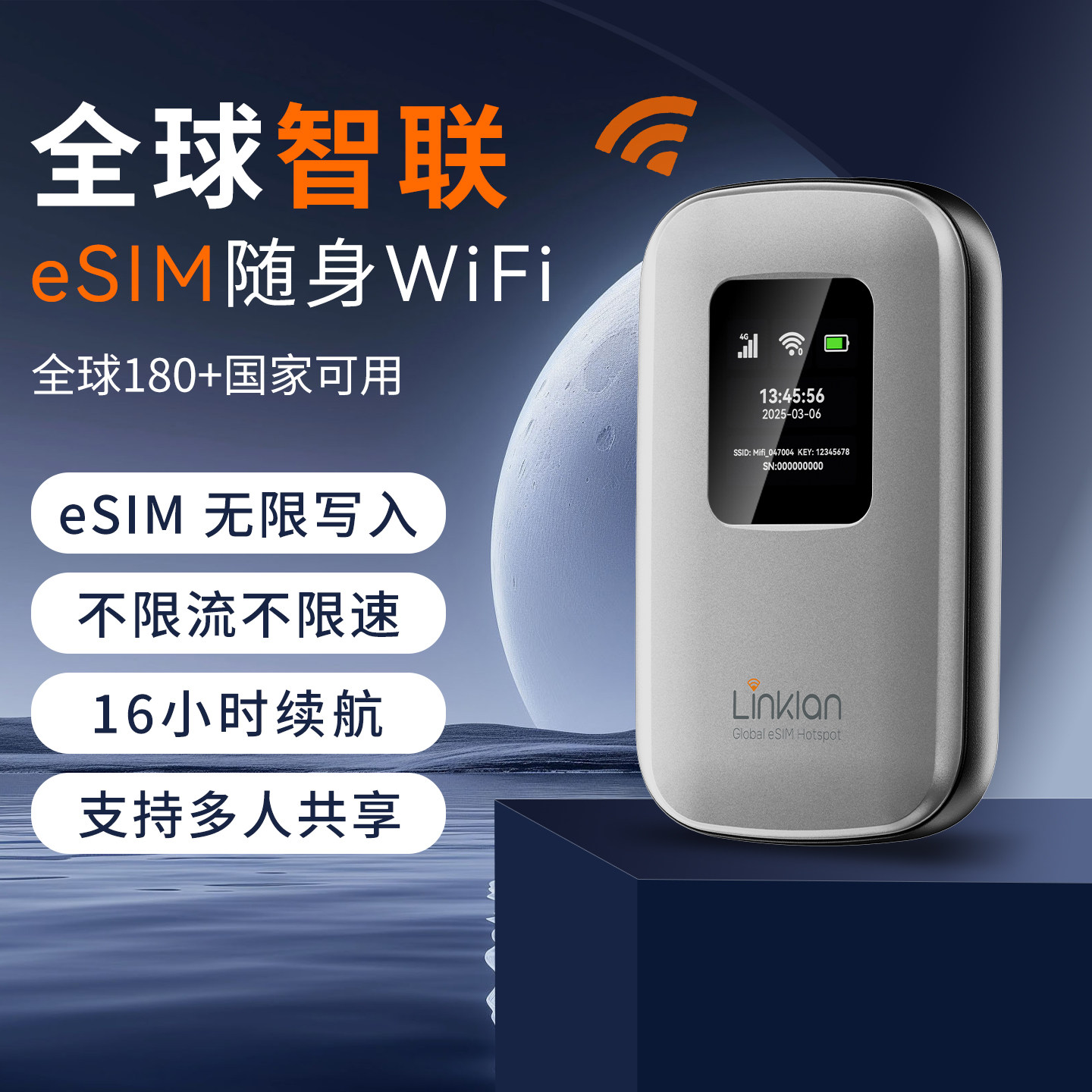 Глобальная универсальная eSIM портативная wifi карта виртуальный маршрутизатор двойного назначения 4g5g беспроводной маршрутизатор 4G LTE