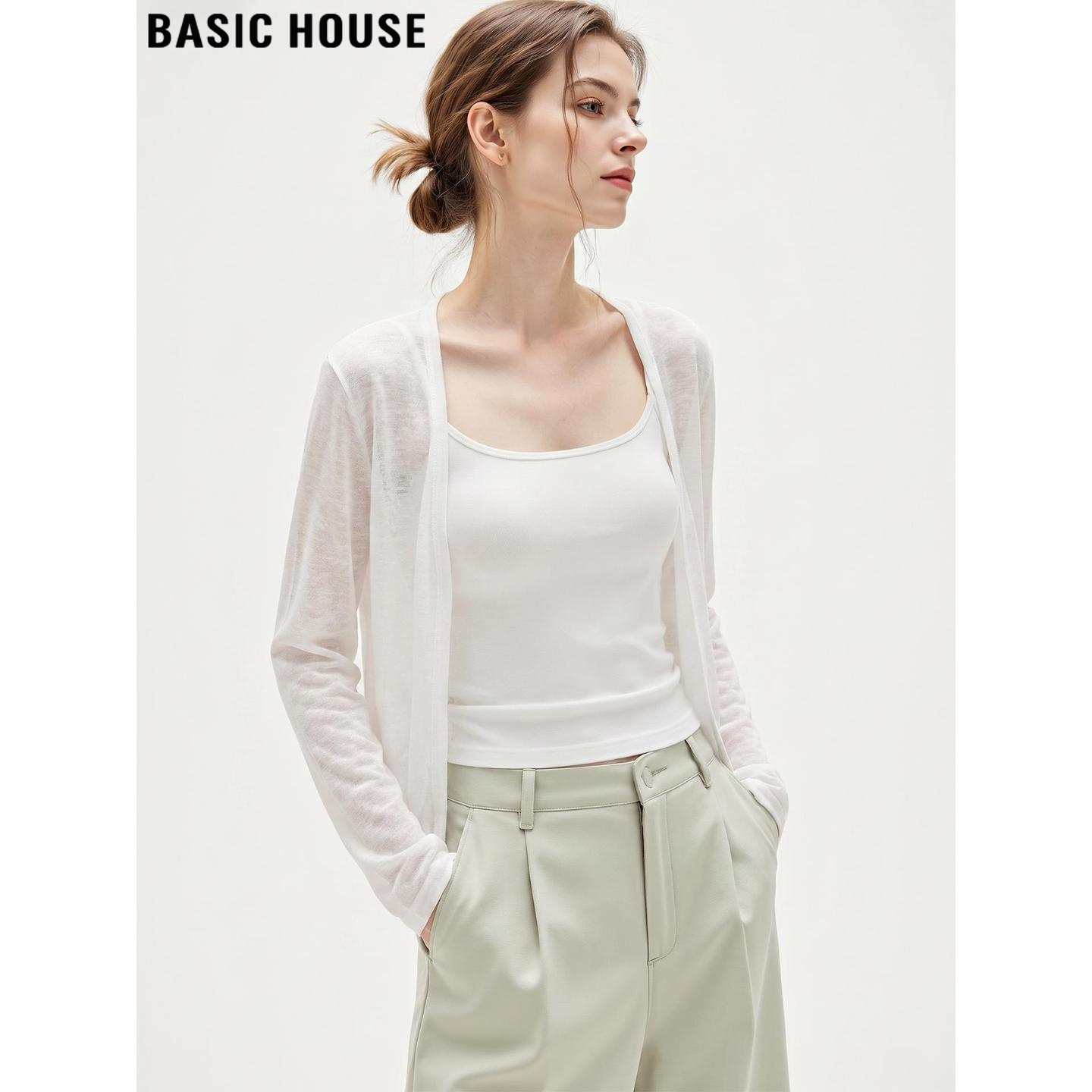 Женский летний легкий дышащий кардиган-слинг Basic House/Baijia Haobingsi с солнцезащитным кремом и короткой рубашкой с кондиционером