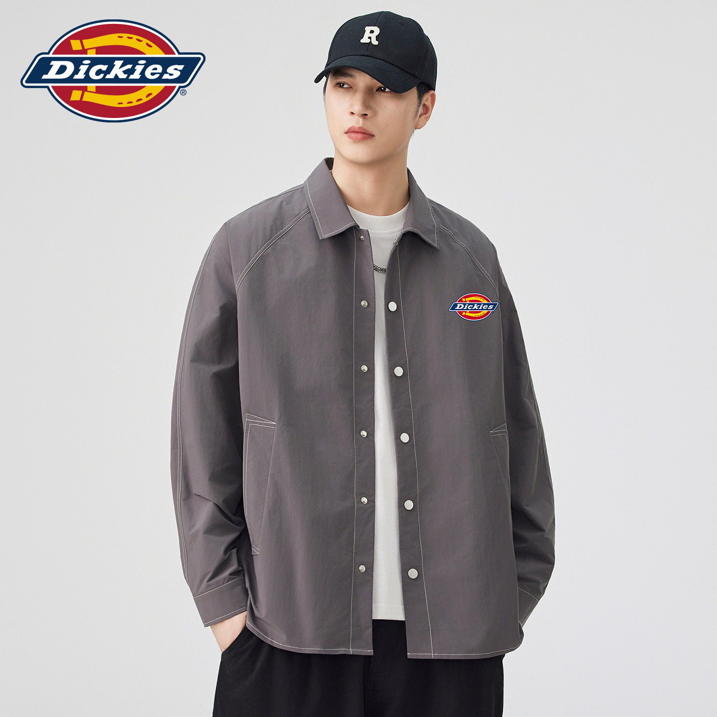 Мужская рубашка с длинными рукавами Dickies, новинка 2026 года, весенне-осенний бренд tide, сшитая свободная повседневная универсальная рубашка, одежда