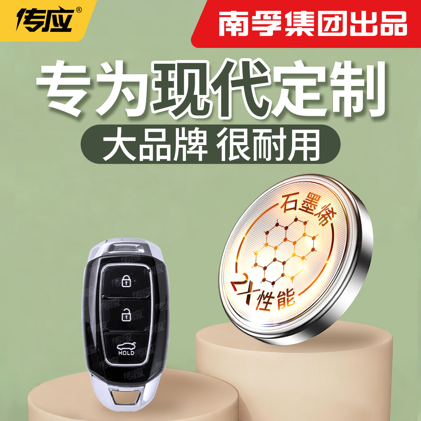 [Nanfu Chuanying] Подходит для пекинского Hyundai ix35 Tucson ix25 Langdong Mingtu Yuedong кнопочный аккумулятор автомобильный ключ cr2032 пульт дистанционного управления 2025 электронная модель 2450 большой емкости