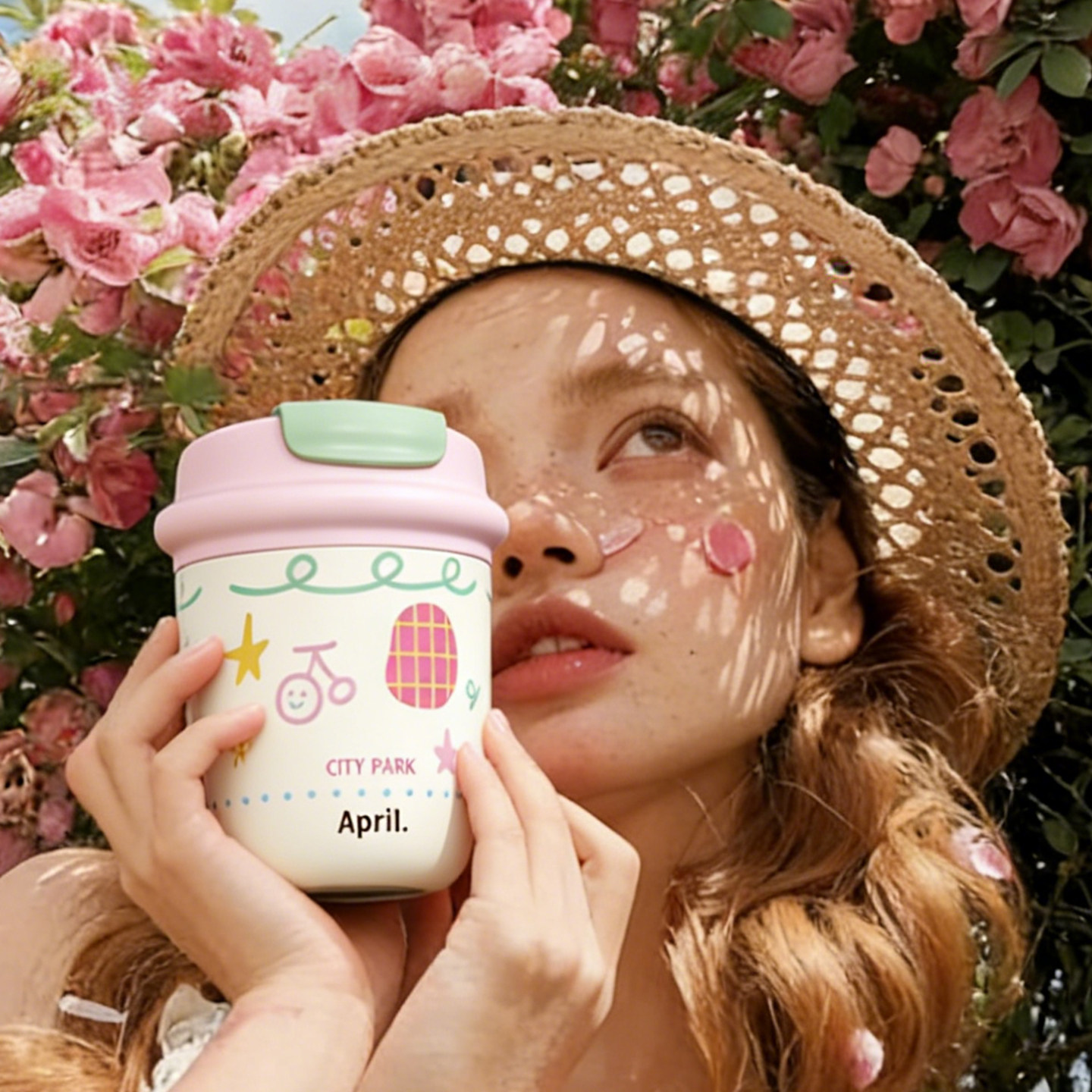 April coffee cup выходит с мини-термосом для девочек, компактной и портативной чашкой для воды с керамическим вкладышем 316