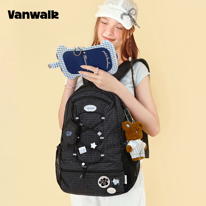 Школьный ранец большой емкости VANWALK Pingu Penguin для учащихся младших классов средней школы, девочек-старшеклассниц, рюкзак для пригородных поездок
