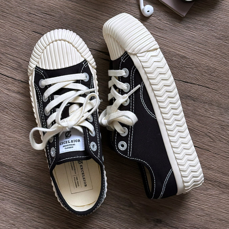 Классическая серия excelsior biscuit shoes официальная летняя обувь на толстой подошве мужская черная парусиновая обувь женская