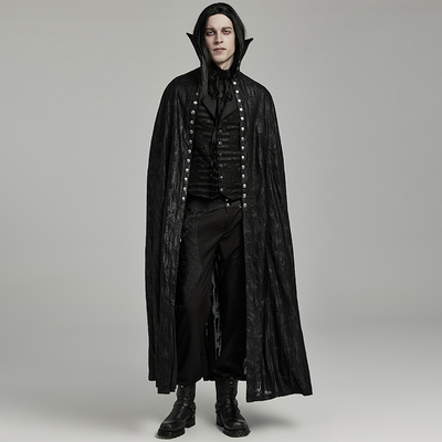 taobao agent ╋魔叹╋PUNKRAVE哥特朋克GOTHIC排扣立领披风大斗蓬男外套WY1600