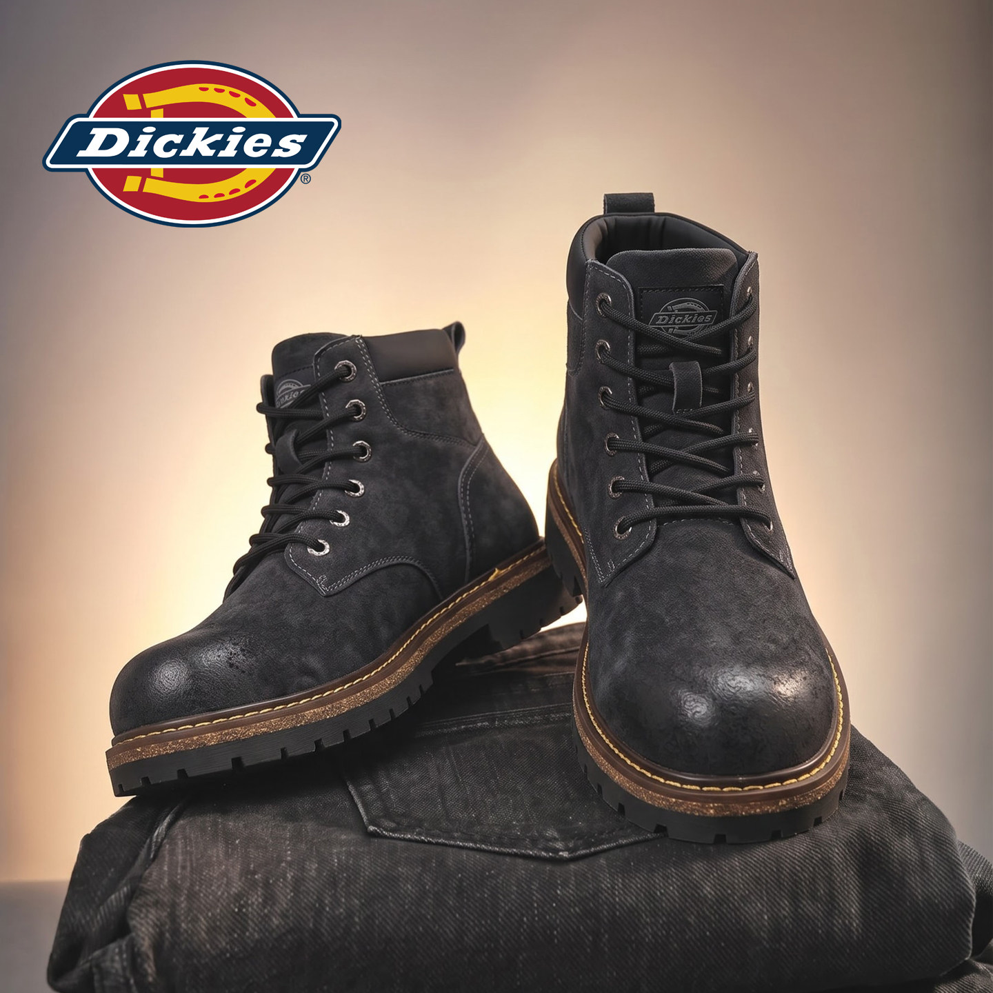 Черные ботинки Martin от Dickies, мужские ботинки; новинка 2026 года; осенние ботинки; мужские ботинки с завышенной талией; мужская обувь с высоким берцем