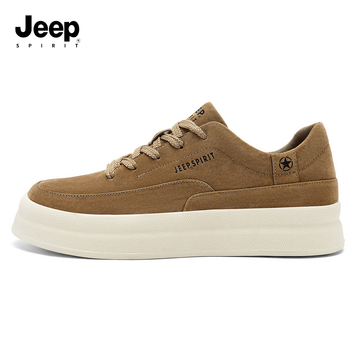 jeepspirit/мужская обувь Jeep; кожаные повседневные кроссовки; мужская новинка 2026 года; модная мужская обувь; мужская