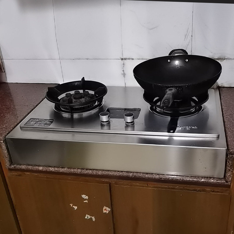 Встроенный кронштейн газовой плиты из нержавеющей стали, вспомогательная рама газовой плиты с открытым отверстием, замените отверстие на горловину, двойную плиту на одинарную