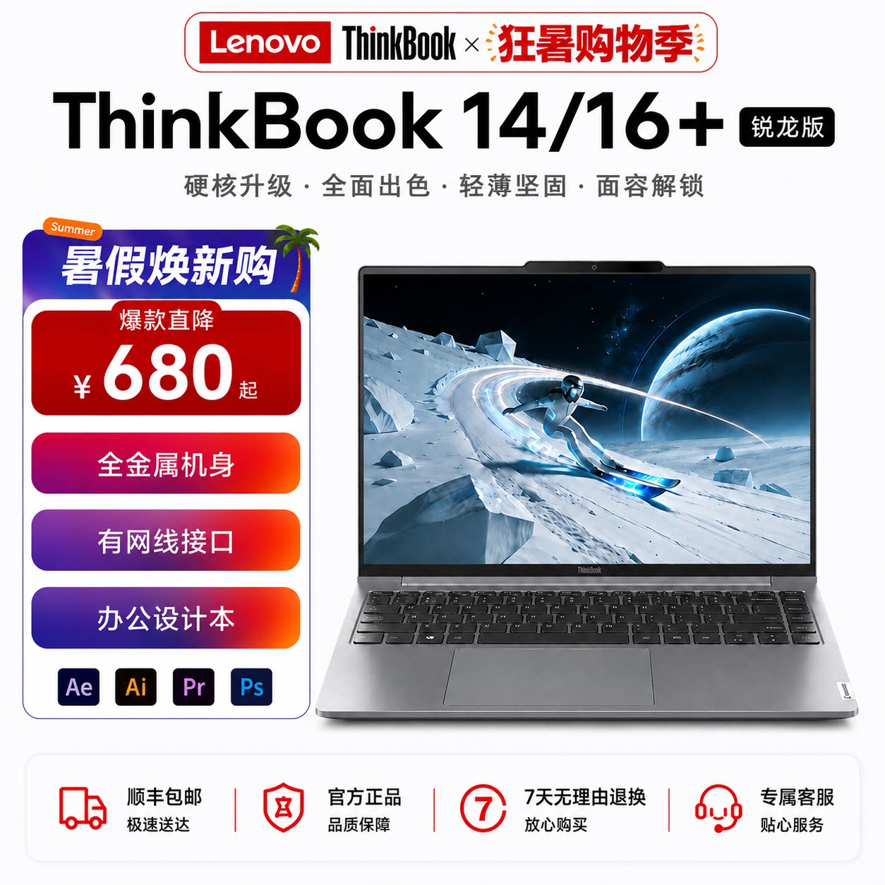Lenovo/Lenovo THINKBOOK14+16 Ruilong Core профессиональный дизайнерский офис для редактирования студенческих бизнес-книг