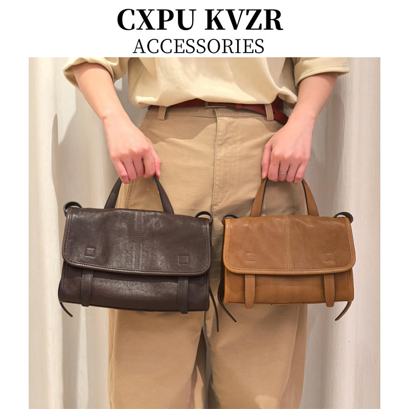 CXPU KVZR простая сумка-мессенджер из кожи растительного дубления, женская сумка-мессенджер в стиле ретро ручной переноски, новинка 2026 года