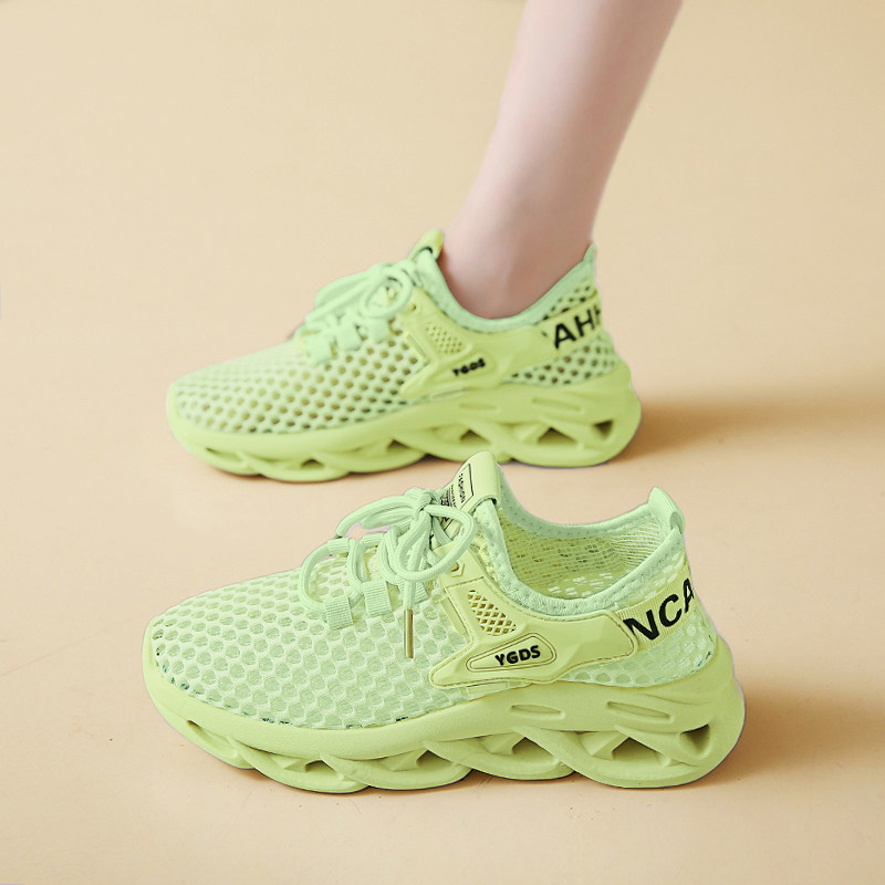 Li Yuxin/ женская обувь из крупной сетки; новинка 2026 года; летняя дышащая спортивная обувь на тонком каблуке; женские повседневные сандалии из сетчатого материала