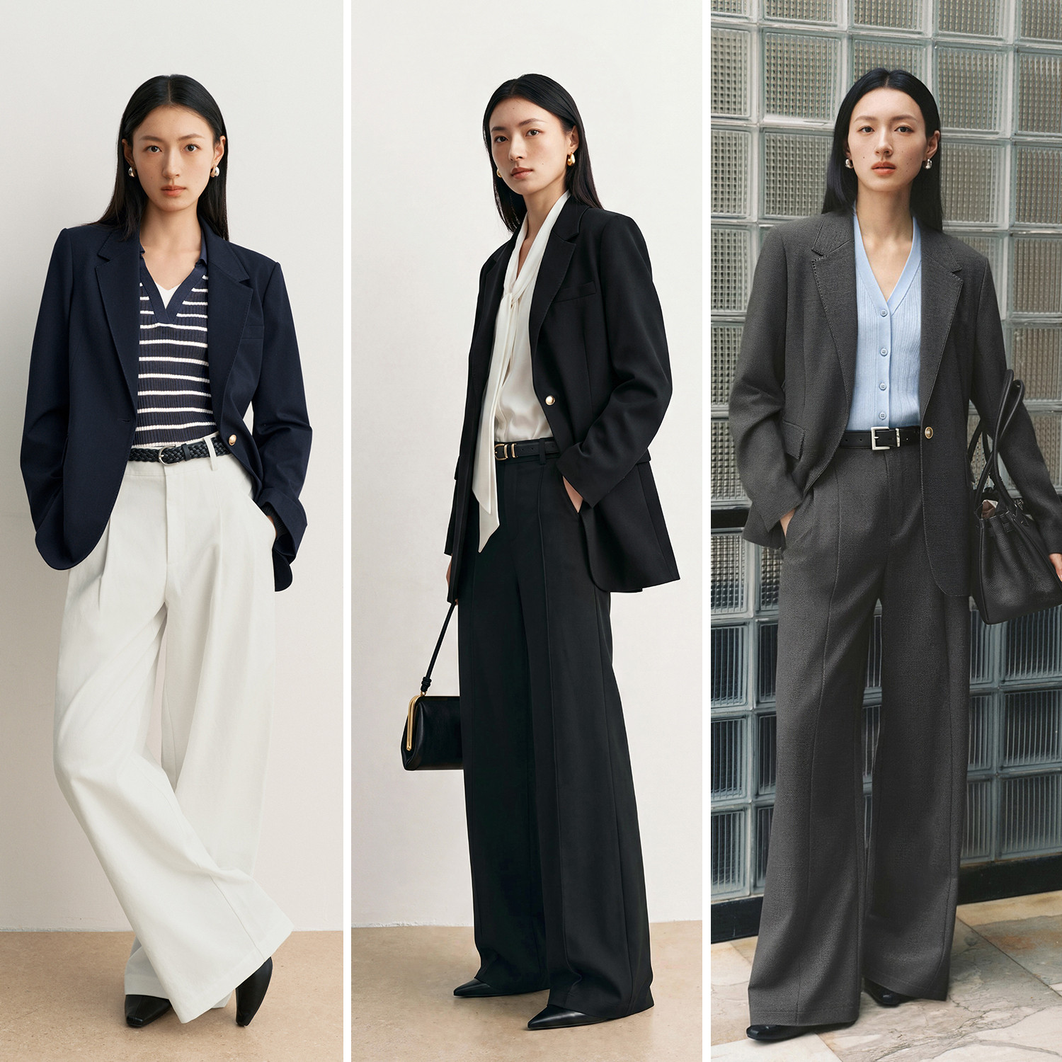 Цзян Синь одобряет серию miu Evely college style с пиджаком на одно плечо и одной пуговице, осенний женский пиджак 2026 года в новом стиле
