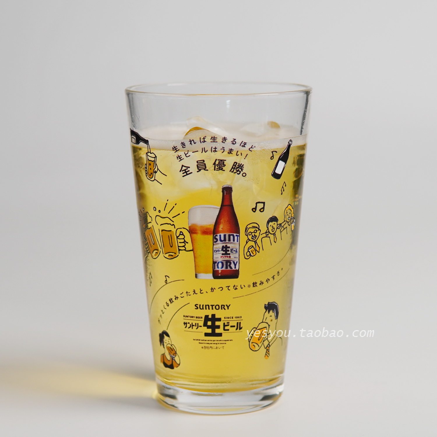 SUNTORY Разливное пиво Suntory Comic Glass Бокал для крафтового пива Офисный Барный бокал для сока с толстым дном