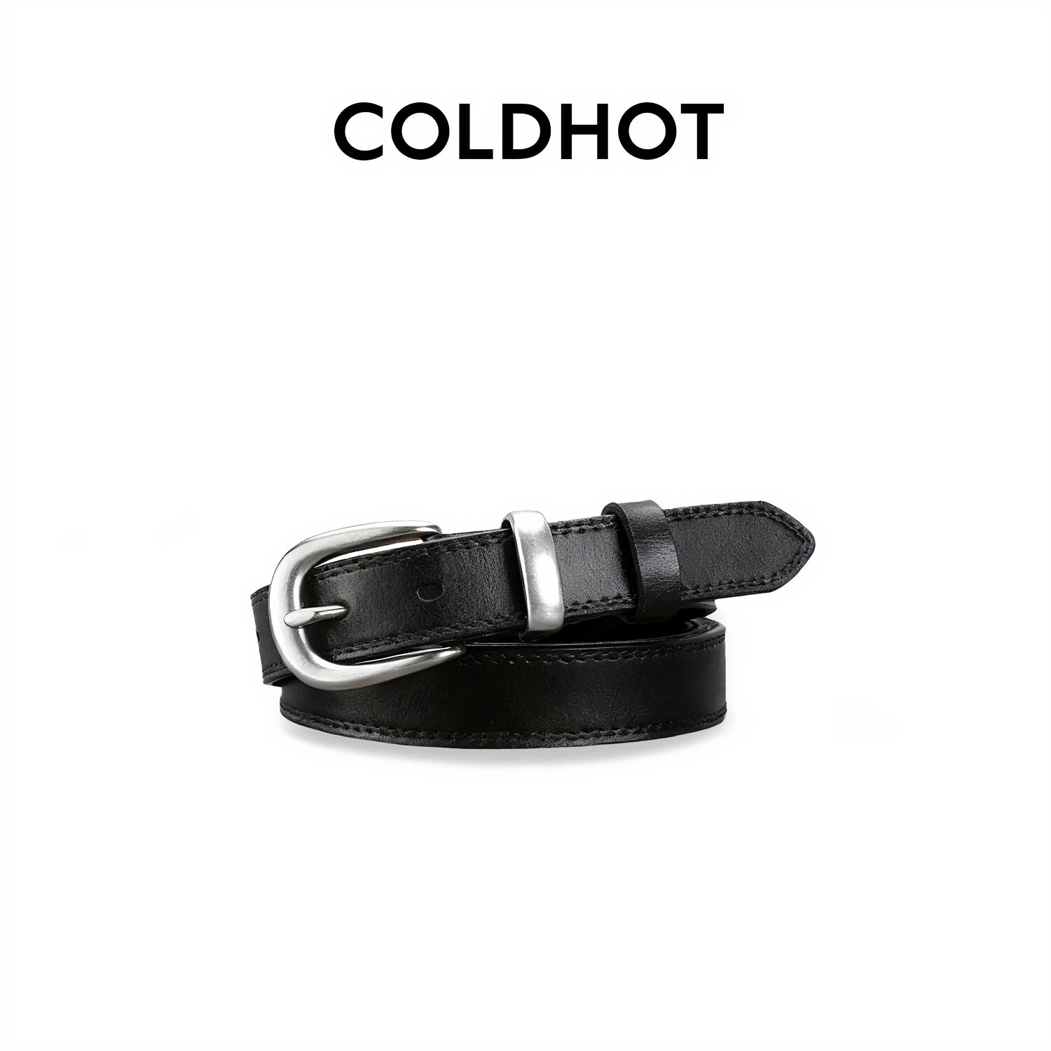 Мужские и женские ремни COLDHOT с оригинальной посеребренной пряжкой в стиле ретро, универсальные джинсовые ремни cleanfit