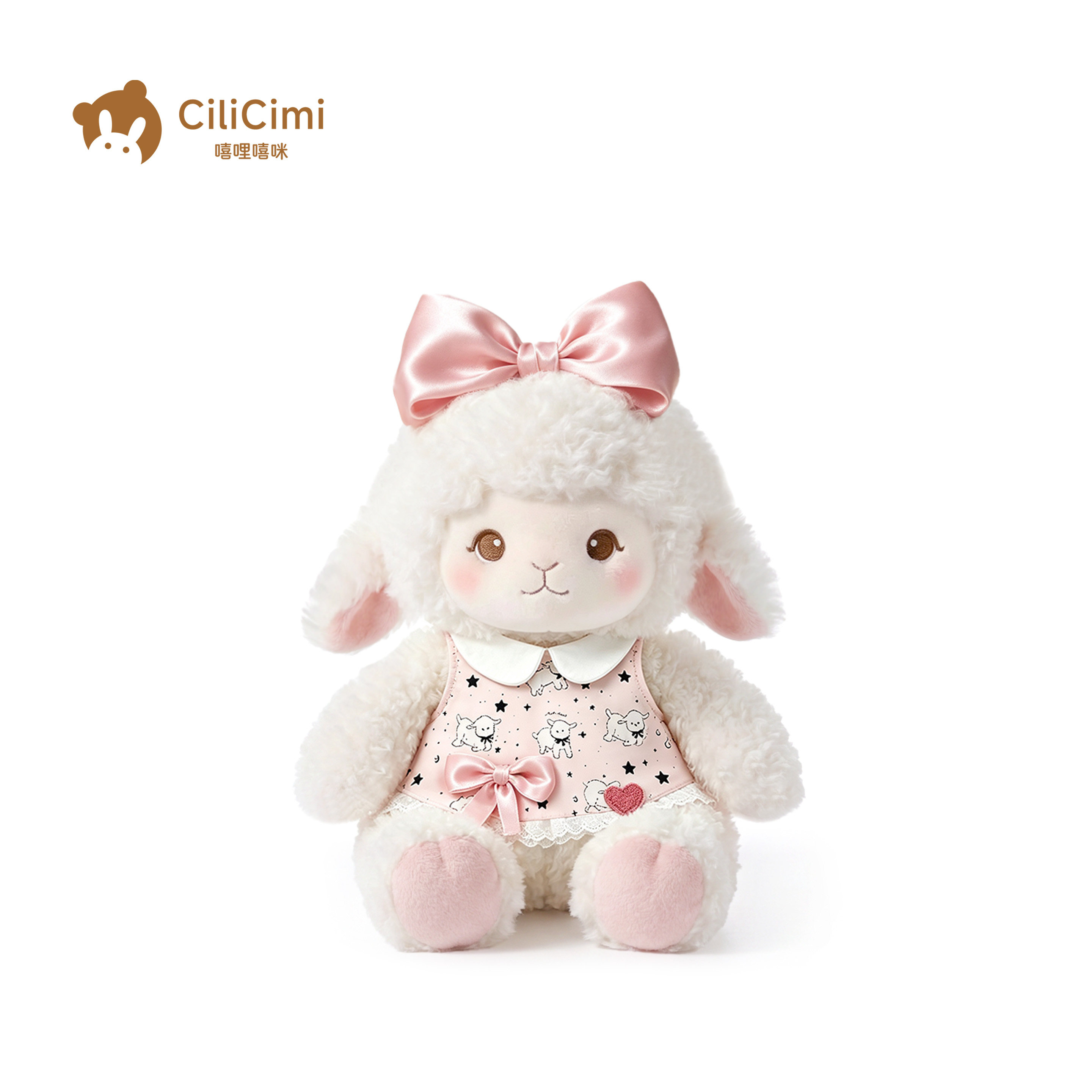 Плюшевая игрушка CiliCimi bunny doll обнимает спящего кролика...
