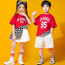 Children's cheerleading performance uniform for June 1st, red class uniform for primary school students, sports meeting costume, kindergarten group performance uniform