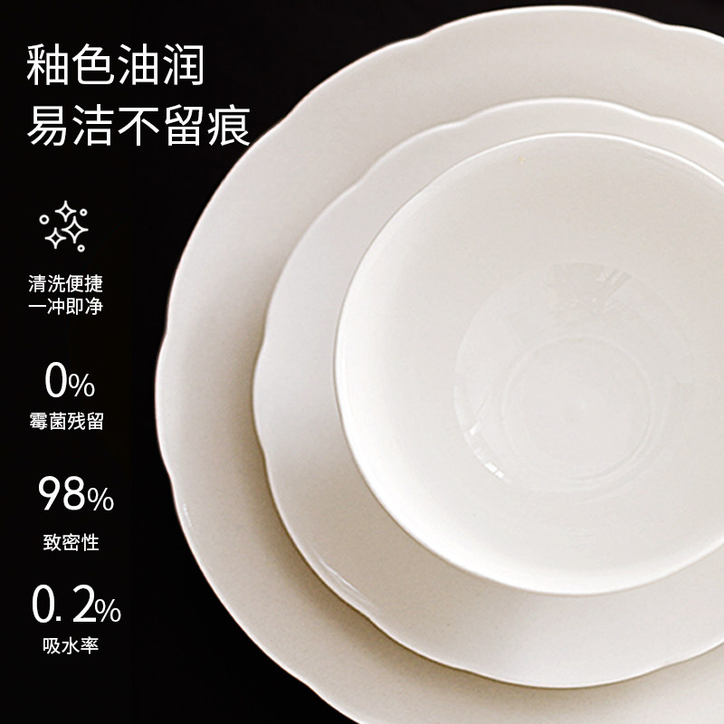 Набор керамической посуды Shishang Dongfang Jingdezhen в кремовом стиле, обеденная тарелка для новоселья в Новом доме, Подглазурная цветная Высокотемпературная фарфоровая посуда