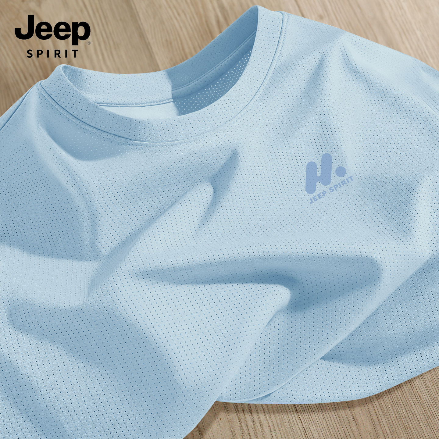 Мужская футболка JEEP с короткими рукавами из ледяного шелка, быстросохнущая свободная футболка 2026, летняя дышащая повседневная молодежная одежда с короткими рукавами, мужская C