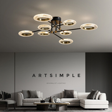 All copper light luxury living room lights are simple, modern, luxurious, and atmospheric. The 2024 new crystal ceiling lighting fixture full house package