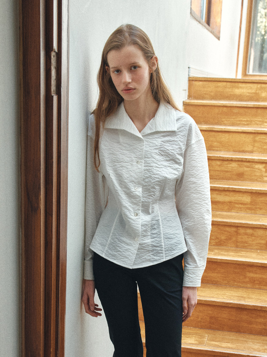 【CINDER STUDIO】Korean streetwear brand MO* - Pure imported fabric, tailored long-sleeved shirt