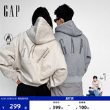 [Одобрение Cheng Yi] Осень 2026 года для мужчин и женщин от Gap, новый флисовый кардиган с капюшоном и логотипом, свитер 1SS623707