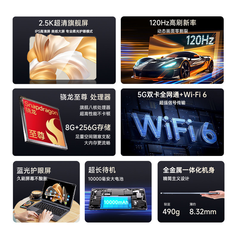 2026 новый полноэкранный планшетный пк Pad Pro с процессором Snapdragon и ультрачистой подключаемой картой full Netcom
