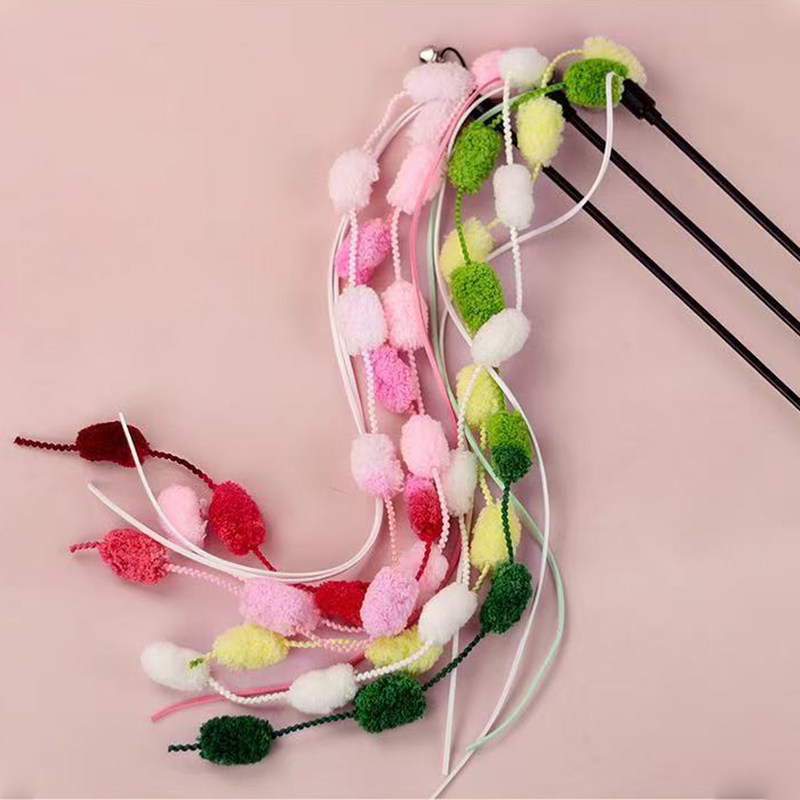 Забавная кошачья палочка, игрушка для кошек, устойчивая к укусам, плюшевый мяч с колокольчиком, забавная кошачья палочка, облегчающая скуку, игрушка для котенка, принадлежности для кошек Daquan