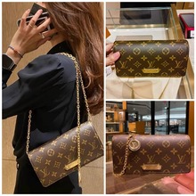 Женская сумка LV Louis Vuitton сумка Lily WOC сумка с цепью подмышка сумка с одним плечом наклонная сумка M82509