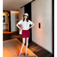 ADA MISS summer 2024 new style simple and leggy A-line suit skirt high waist hip short skirt for women