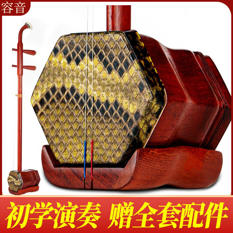 Rongyin начинающий Эрху Музыкальный инструмент из красного дерева для взрослых Вводная практика Эрху подлинный Хуцинь завод прямых продаж Полный комплект