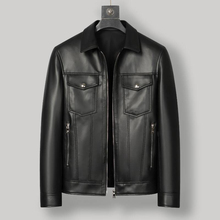 Pure cotton sheepskin manufacturer for direct sales of motorcycle genuine leather jackets for men