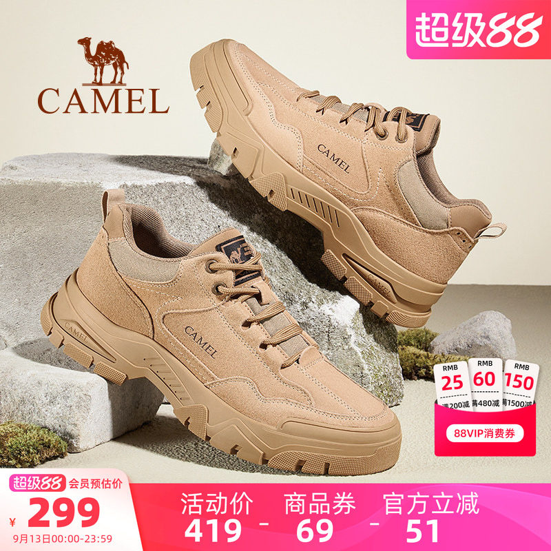 Camel/ мужская обувь; коллекция 2026 года; осенняя новая мужская обувь; трендовая спортивная обувь из бархата; уличная повседневная обувь в стиле ретро в британском стиле