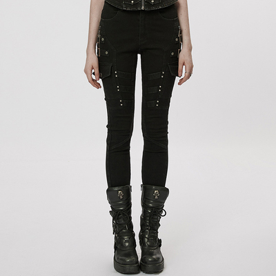 taobao agent ╋魔叹╋PUNKRAVE蒸汽朋克哥特GOTHIC摇滚ROCK紧身女牛仔裤 WK541