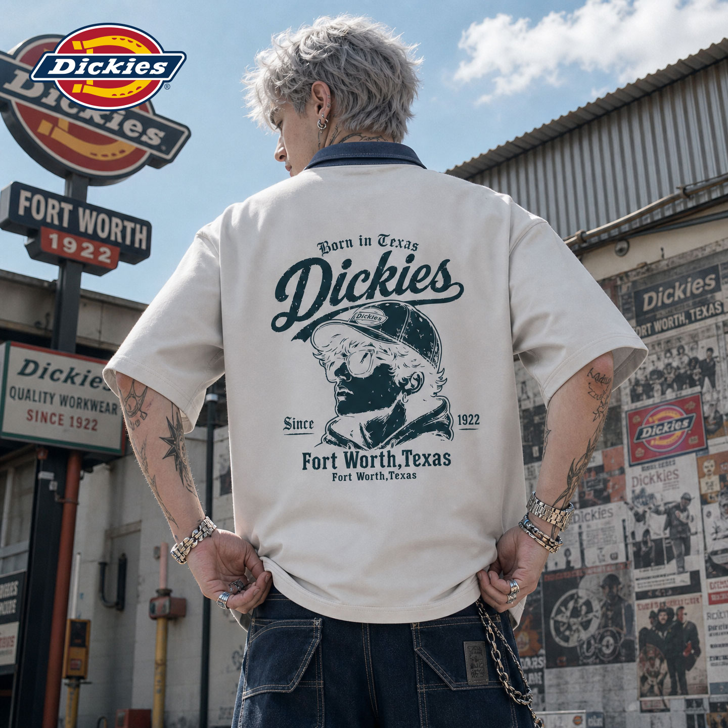 Официальная мужская рубашка поло с короткими рукавами от Dickies...