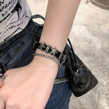 Punk y2k Dark Star Leather Exquisite Bracelet Necklace