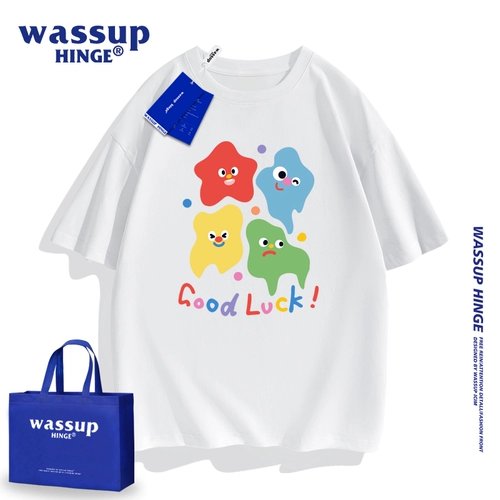 Летняя хлопковая футболка с коротким рукавом для школьников, короткий рукав, в американском стиле, подходит для подростков