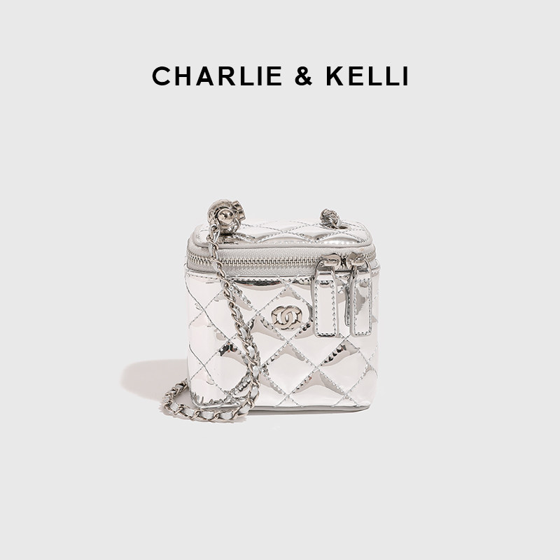 Женская сумка CHARLIE&KELLI, новинка 2025 года, серебряная сумка-футляр премиум-класса, сумка для губной помады премиум-класса, сумка-мессенджер ins