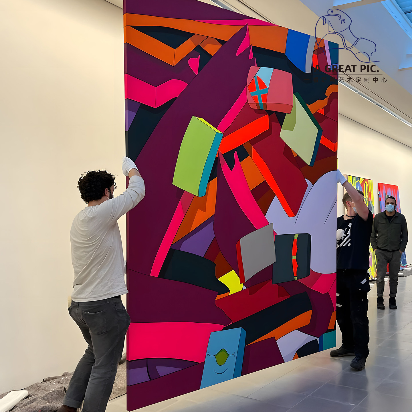 Хороший тренд в живописи - масштабная бескаркасная живопись KAWS, граффити, абстрактная живопись, настенная роспись крыльца, роспись украшения гостиной