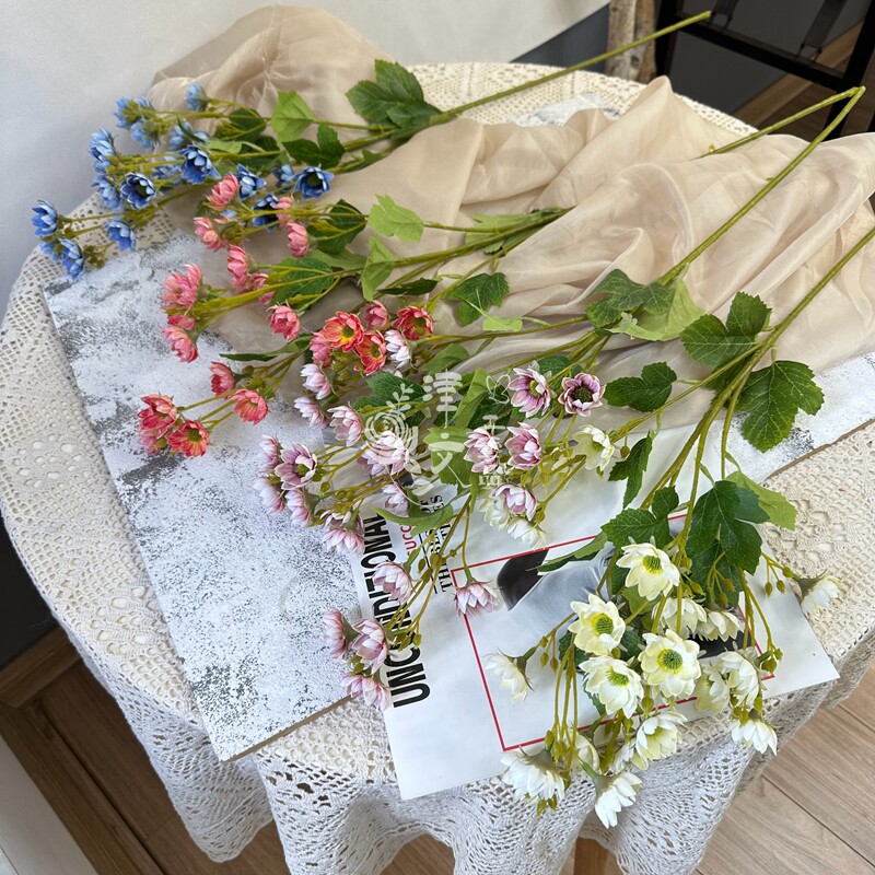 Новый стиль маленькая свежая 3D маленькая маргаритка анти-настоящий цветок хризантема ins ветер цветочное украшение свадебное украшение реквизит для фотосъемки цветок