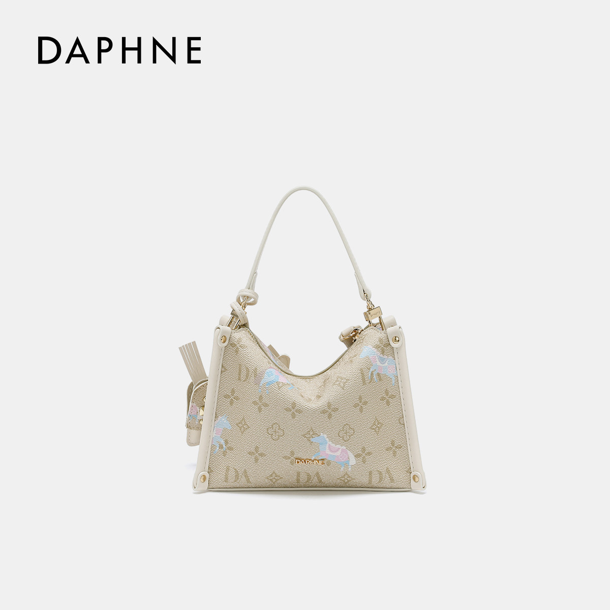 Модная маленькая сумка Daphne с свежим дизайном, портативная квадратная сумка-коробка, женская новинка 2026 года, милая стильная диагональная сумка на одно плечо