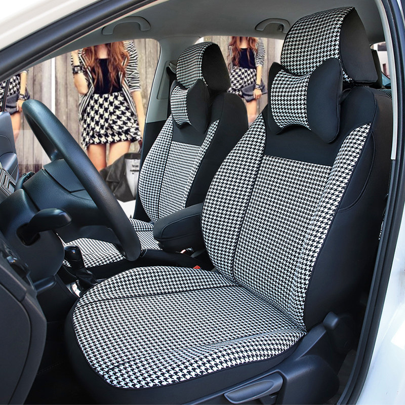 Новый чехол для автокресла all-inclusive houndstooth special seat cover подходит для polo black cat Qida ladies cushion four seasons